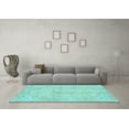 thumbnail image 3 of Ahgly Company Indoor Rectangle Abstract Light Blue Modern Area Rugs, 2' x 5', 3 of 4