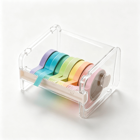 CCOCC Washi Tape Dispenser Cutter, Roll Tape Holder Organizer, Masking Tape Desktop Tape Diy Sticker Roll Tape Cutter Holder Storage, Tape Cutting Washi Tape Dispenser
