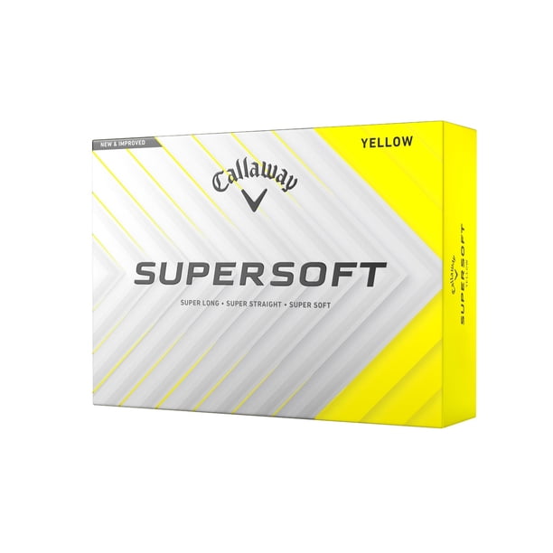 Pelotas de golf Callaway Supersoft 2025 amarillas