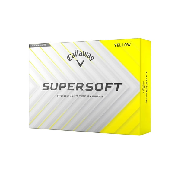Pelotas de golf Callaway Supersoft 2025 amarillas