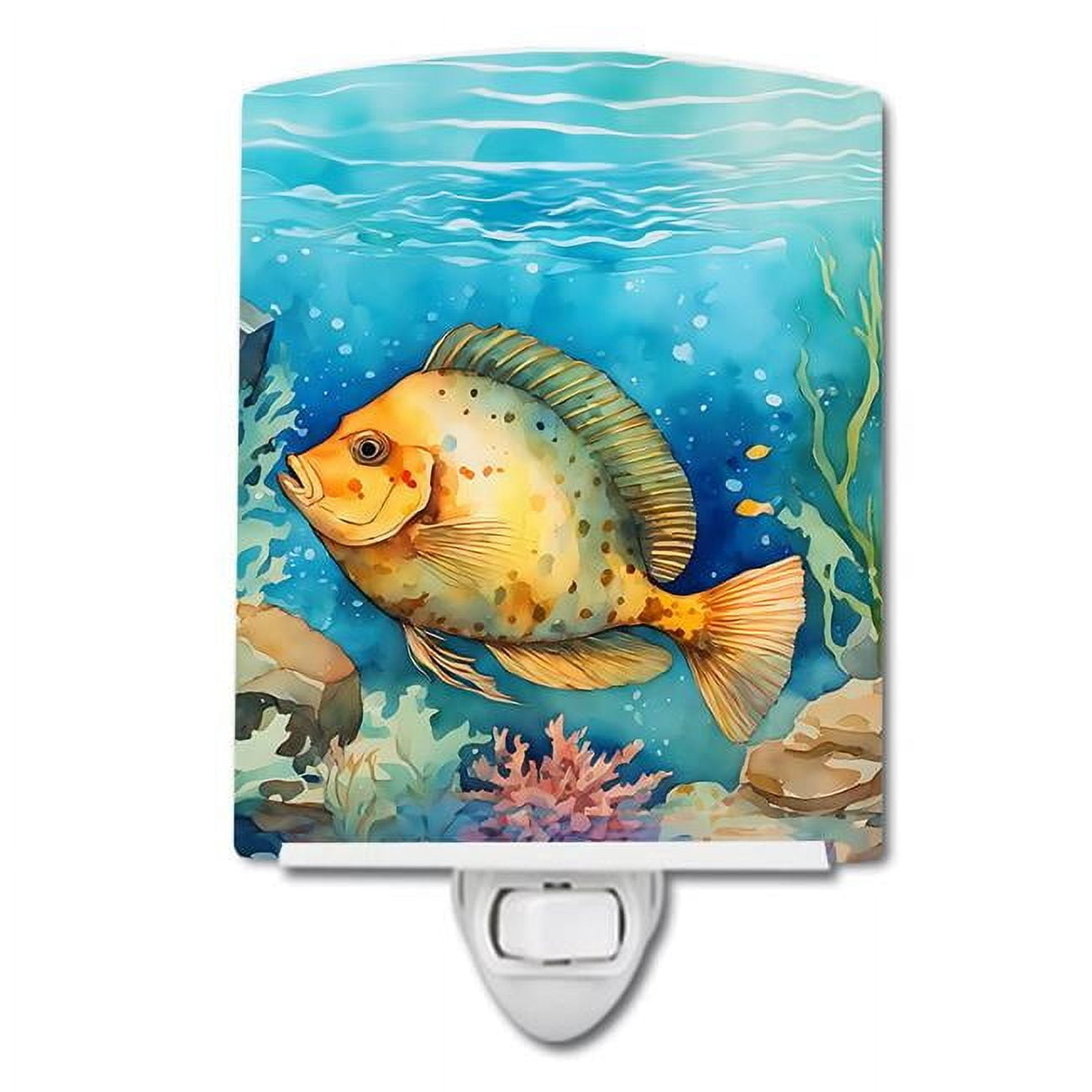 Yellowfin Tuna Ceramic Night Light 4 in x 6 in