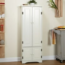 Simple Living  Aston Modern Farmhouse Extra-Tall Cabinet Antique White