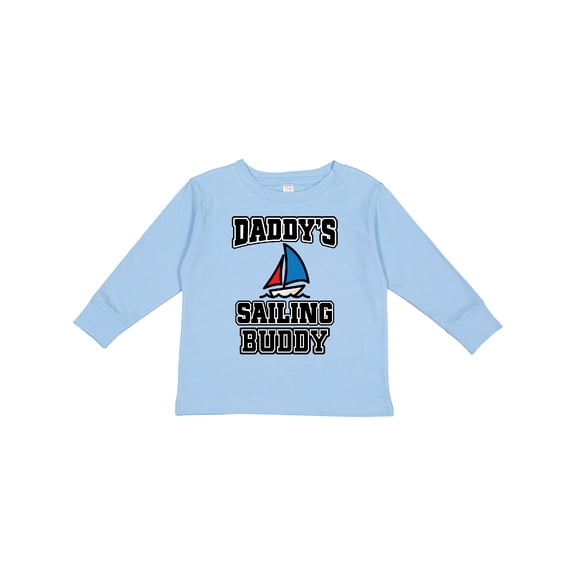 Inktastic Daddy Sailing Buddy Sailboat Boys or Girls Long Sleeve Toddler T-Shirt