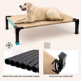 thumbnail image 5 of Elevated Dog Bed, Cooling Raised Bed, Portable&No-Slip for Outdoor or Indoor Use, Beige, Small, 35"L x 25"W x 7.4"H, 5 of 8