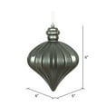 thumbnail image 2 of Vickerman 6" Pewter Matte Onion Drop Christmas Ornament, 4 per Bag, 2 of 4