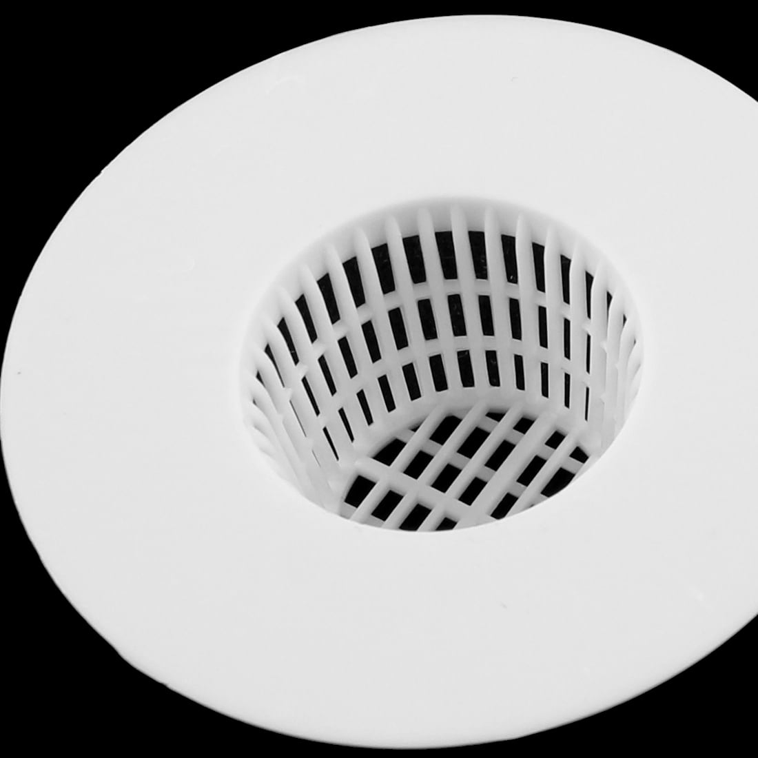 Unique Bargains Bathroom Drain Hair Stopper Strainers Sink Drainer Screen Net White 4pcs