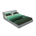 thumbnail image 2 of Ambesonne Fantasy Fitted Sheet & Pillow Sham Set, Giant Whale Sailboat, Queen, Green Beige, 2 of 2