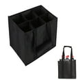thumbnail image 2 of Wine Bottle Holder Tote Bag with 6/9 Compartments , Reusable Large Grocery Tote with Divider Portable Non-Woven Wine Bags for Travel, Camping, Picnic, Festival, Christmas Party, 2 of 9