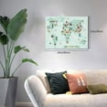 thumbnail image 2 of Gukieu World Travel Map Print Horizontal Canvas Decorative Painting 12x16 Inch Shrinkage Resistant Frame Hanging Home Wall Art Decor, 2 of 6