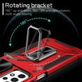 thumbnail image 2 of TECH CIRCLE Case for Samsung Galaxy A23 Phone Cover with Magnetic Kickstand + Metal Ring Holder + Lens Cover, Shockproof Hybrid PC+TPU Covers [360° Rotating Bracket] [Corner Protection] - Red, 2 of 8