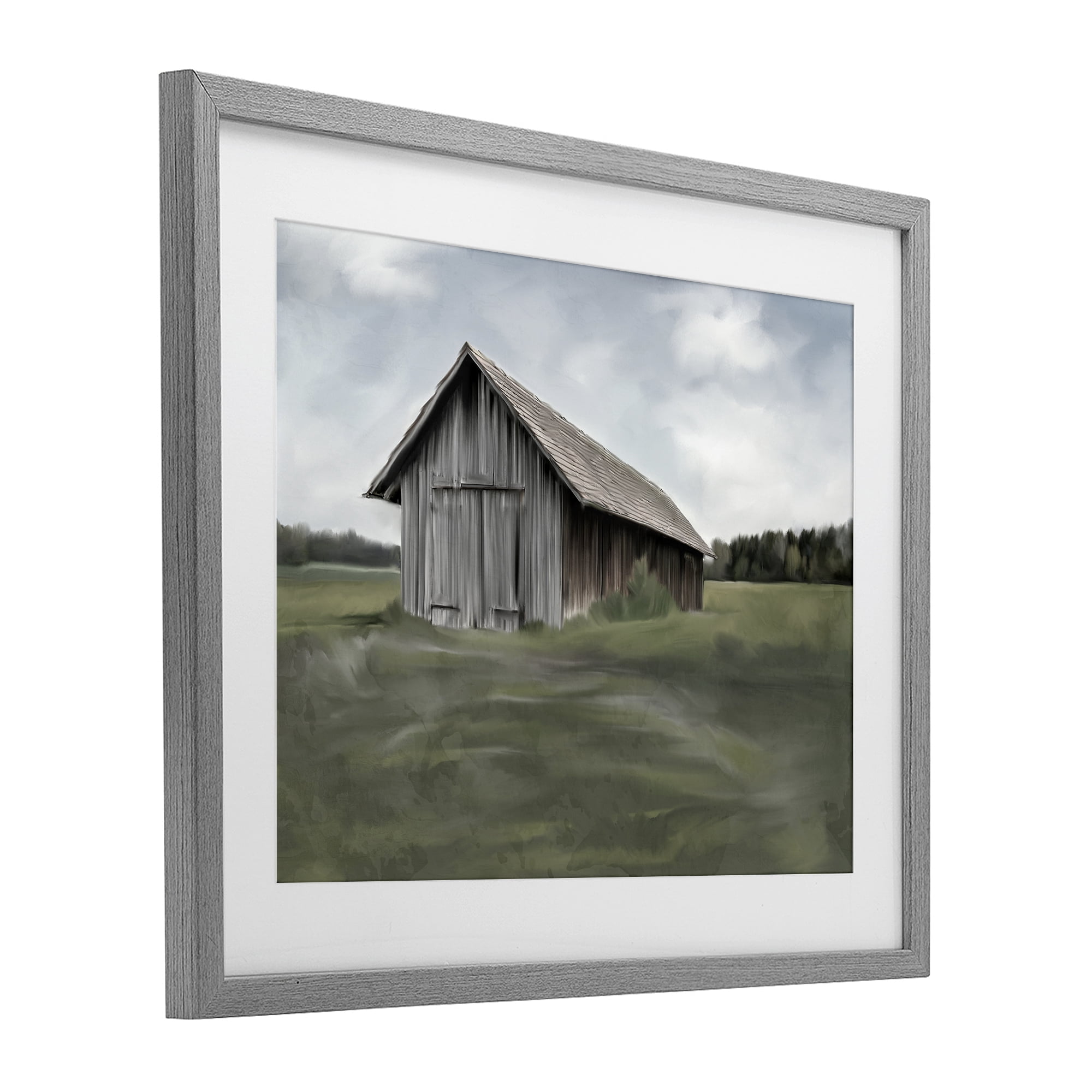 Stupell Industries Farm's Back Pasture Gray Framed Print Under Glass, design by Kim Allen