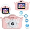 Kids Camera,Children Video Camera 1080P HD+32G SD Card,Dual Camera,Selfie Camera for 4 5 6 7 8 9 10 Years Old Boys Girls GANZTON-Pink
