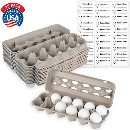 Stock Your Home One Dozen Egg Cartons (15 Pack) Egg Cartons with