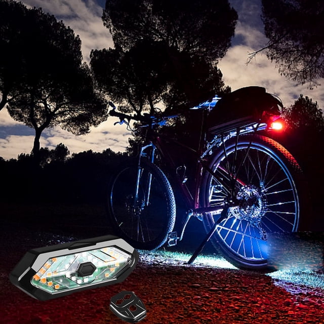 Hearth & Gear Bike Light Wireless Remote Control Turn Signal Tail Light For Road Cycling Night Riding Indicator Cool Design USB Rechargeable Outdoor Cycling Accessories Night Bike Lights B Agile
