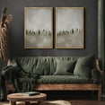 thumbnail image 4 of IDEA4WALL Framed Canvas Print Wall Art Set Pastel Misty Pines Serene Forest Landscape Digital Art Abstract Nature Retro Art Modern Wall Decor Minimal Zen Artwork for Home Decor - Natural 16"x24"x2, 4 of 5