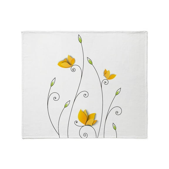 CafePress - Paper Butterflies Throw Blanket - Soft Fleece Throw Blanket, 50"x60" for All Ages