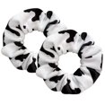 thumbnail image 1 of KDDOM 2 PCS Patrón de Vaca Terciopelo Coleteros para el Cabello Coleteros Elásticos Lazos para el Cabello Cuerda Accesorios para el Cabello para niñas y Mujeres, 1 of 5