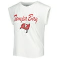 thumbnail image 2 of Women's Concepts Sport White/Cream Tampa Bay Buccaneers Montana Knit Top & Shorts Sleep Set, 2 of 5