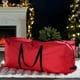 thumbnail image 4 of Fiudx Bolsa Navideña de Tela Acolchada para Árbol de Navidad, Doble Cremallera, Gran Capacidad, Ideal para Fiestas Decorativas, Garajes, Áticos, Oportunidades En Rojo, Verde y Negro., 4 of 4