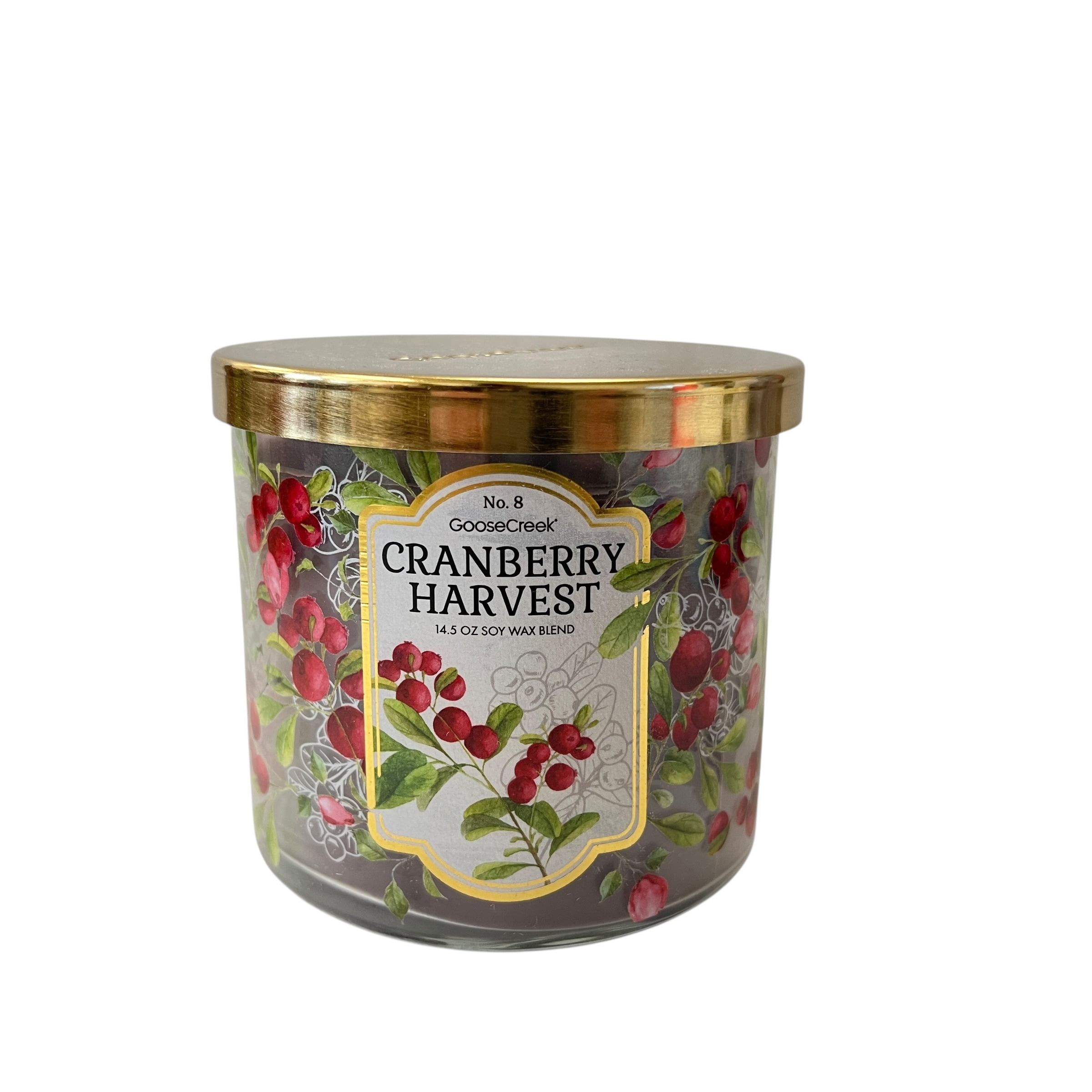 Goose Creek Cranberry Harvest Scented 3 Wick Candle 14.5 oz