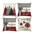 thumbnail image 2 of Fmbmuo Soft Christmas Throw Pillow Covers 18x18 Inch Beige Winter Print Decorations, Set of 4 Removable Cover Polyester Modern Pillow cases, for Christmas Holiday Decor, 2 of 5
