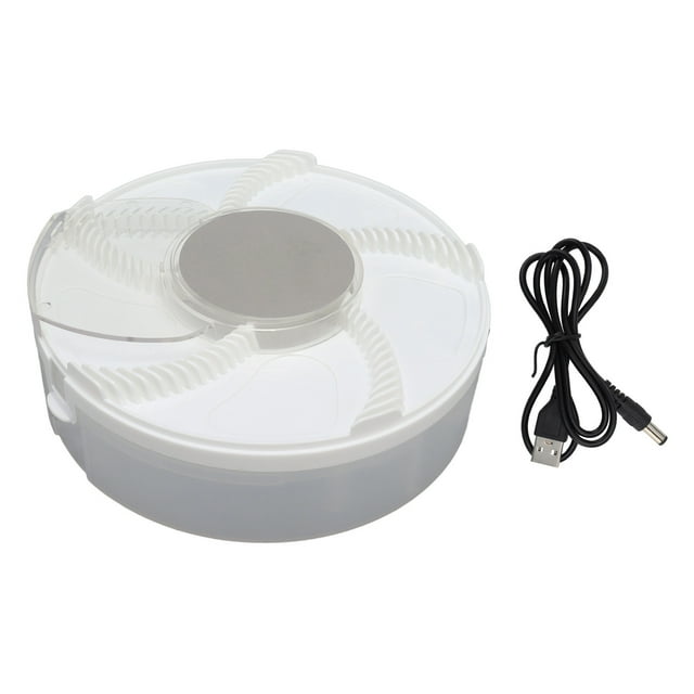 Trampa para moscas eléctrica, carga USB automática, silenciosa, desmontable, lavable, atrapamoscas eléctrico para restaurante, cocina, blanco