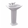 thumbnail image 3 of Toto Soiree 29-1/2" Pedestal Bathroom Sink with 3 Holes Drilled and Rear Overflow, Pedestal Included, Available in Various Colors, 3 of 7