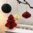 Christmas Tree Ball Hanging Ornaments Mini Paper Ball