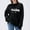 Black, variant on Womens Tunic Sweaters Pullover Blue Cozy Oversized Sweater Graphic Knit Crew Neck Dressy Casual Long Sleeve Shirts Tops for Women