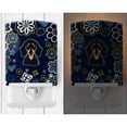 thumbnail image 2 of Caroline's Treasures BB5066CNL Blue Flowers Smooth Black and Tan Dachshund Ceramic Night Light, 6x4x3", multicolor, 2 of 2
