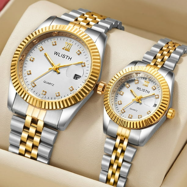 Reloj De Pareja De Acero Inoxidable De Buena Calidad De Cuarzo Suizo De La Serie LQ Negocios De Lujo Para Hombres I.822624963