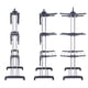 thumbnail image 4 of Aquaterior Folding 3 Tier Clothes Drying Rack Rolling Collapsible Garment Laundry Dryer Hanger Stand Rail Indoor Dark Grey Aquaterior Modern, 4 of 10