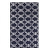 EORC Blue Hand-Tufted Wool Traditional Moroccan Rug, 5' x 8'