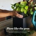thumbnail image 5 of Greenline Fiberglass Lucy Medium Indoor/Outdoor Round Planter - 15" x 15" x 13" (Gloss Black), 5 of 7