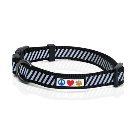 UPC: 0735255518498 | Pawtitas Reflective Dog Collar for Dog and Puppies Extra Small and Small Puppies – Black S Collar