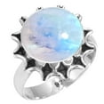 thumbnail image 1 of Natural Rainbow Moonstone Women Jewelry 925 Sterling Silver Ring, 1 of 6