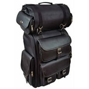 VANCE LEATHERS USA Large Textile 2-Piece Travel Bag/Back Pack (VS1349B)