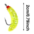 thumbnail image 2 of 20Pcs Soft Worm Hooks Fishing Lures, Realistic Bread Worm Soft Baits For Trout Panfish Freshwater Saltwater, Fishing Tackle Terminal Tackle For Ice Fishing Lake River(Beige), 2 of 4