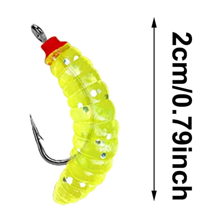 earthworm fishing lures OriGlam 100pcs Soft Silicone Maggot Worm, Soft Artificial Bread Worm Lure, Biomimetic Worm Fishing Lures Simulation Bait Fake Worm : Sports & Outdoors Soft and can easily attached to the fish hook Soft Worms 2cm Lures Bass