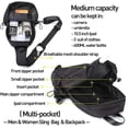 thumbnail image 2 of Small Black Sling Crossbody Backpack Shoulder Bag For Men Women, 2 of 5