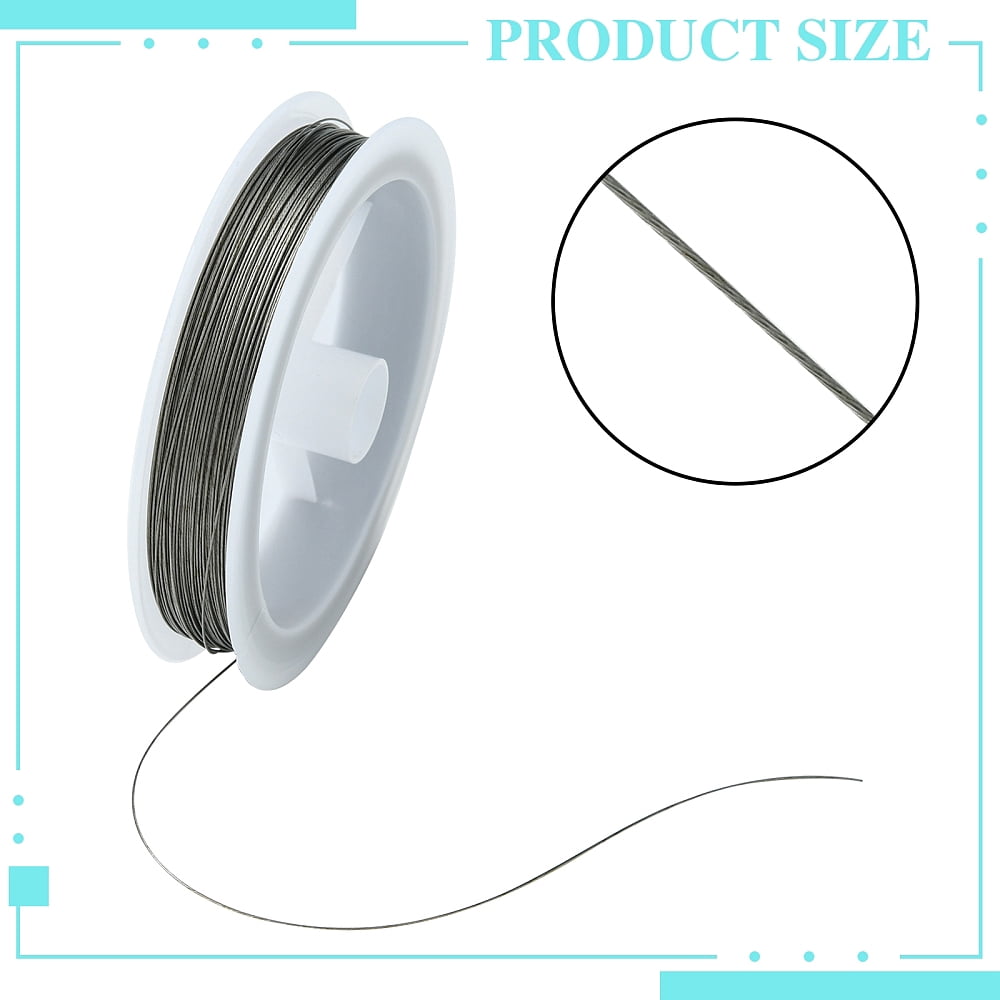 10Roll Tiger Tail Wire Nylon-coated Stainless Steel Original Color Raw 0.38mm 70m/roll