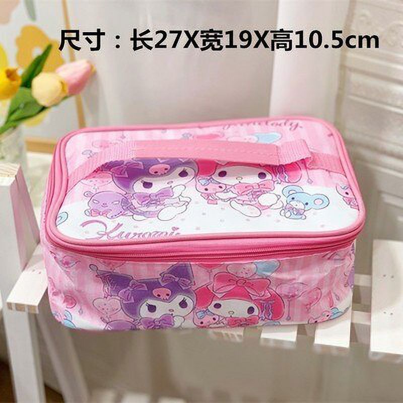 Sanrio kawaii cartoon anime cinnamon rolls black rice my melody lunch bag  cute picnic insulated breakfast box girl bento box 