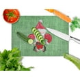 thumbnail image 2 of Caroline's Treasures Christmas Santa Fleur de lis Glass Cutting Board Large, 2 of 2