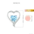 thumbnail image 3 of ANGARA Natural 1.4 ct Aquamarine and Diamond Open Heart Pendant in 14K White Gold for Women (Size-8mm) | March Birthstone, Birthday, Anniversary, Jewelry Gift for Women | Natural Aquamarine Necklace, 3 of 8