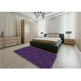 thumbnail image 5 of Ahgly Company Machine Washable Indoor Rectangle Transitional Dark Purple Area Rugs, 7' x 10', 5 of 7