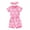 Pink, variant on Musuos Baby Girls 3Pcs Summer Outfits 6 12 18 24M 3Y Short Sleeve Daisy Pattern T-shirt + Drawstring Shorts + Headband Set Casual Clothing for Toddler