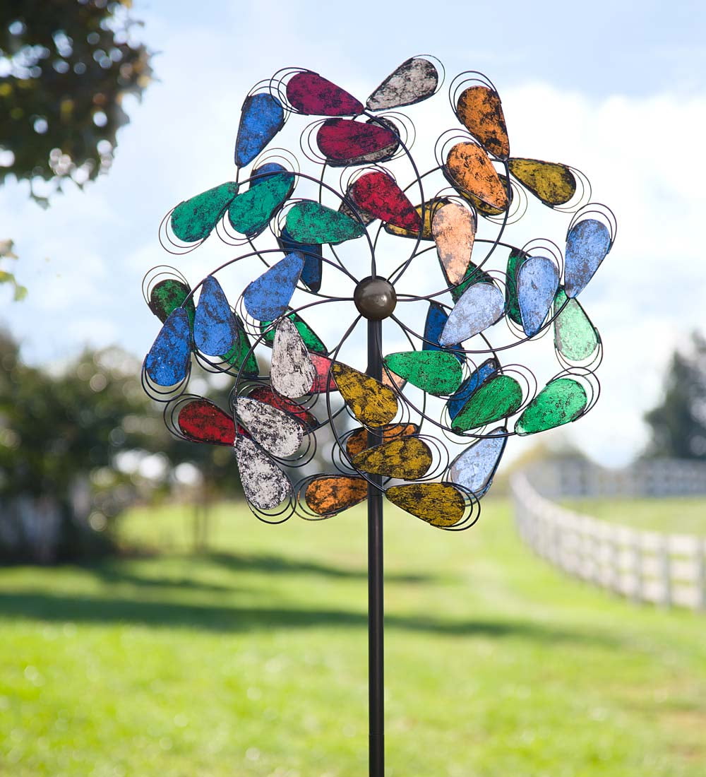 Multi Plume Metal Garden Wind Spinner by Plow & Hearth