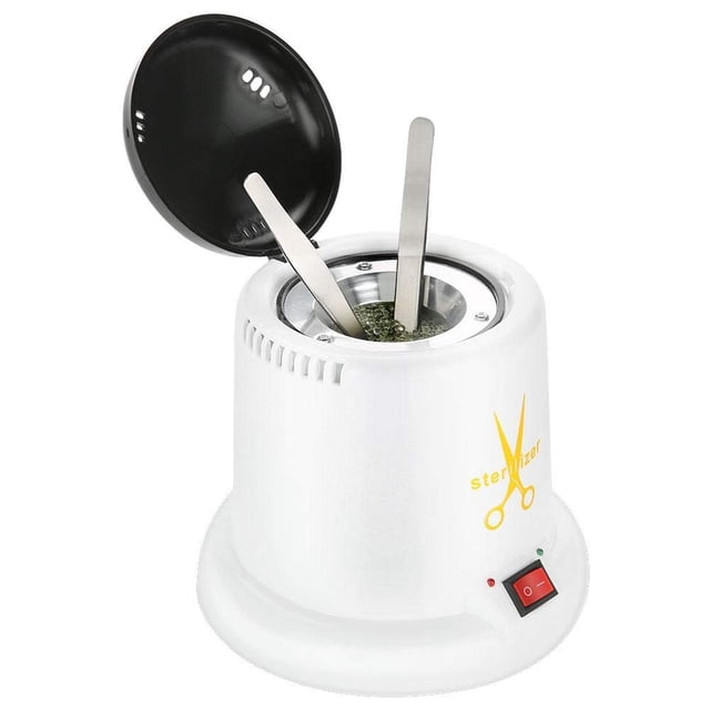 Esterilizador de herramientas de uñas, pinzas de tijera Máquina desinfectante de uñas Manicura Herramientas de metal Esterilizador para peluquería Tatuaje Herramientas de manicura (Blanco) oso de fresa Juguete