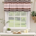 thumbnail image 2 of 2 Pack Farmhouse Boho Valances for Windows Bedroom Living Room Window Treatments, Retro Ethnic Traditional Patterned Rod Pocket Valance Drapes Short Kitchen Curtains Over Sink 42"x12", 2 of 8