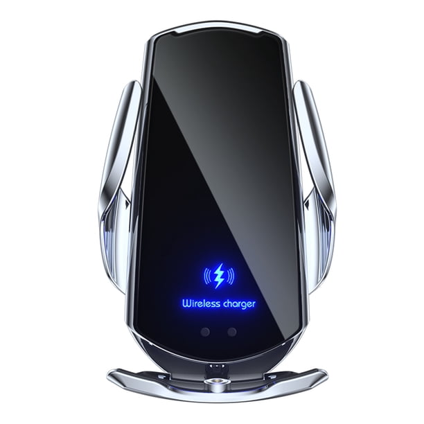 Seitruly inalámbrico de coche Qi automático de 15W para 12 11 XS XR X 8 S20 S10 soporte de teléfono con Sensor infrarrojo USB Teléfono y Comunicación plata